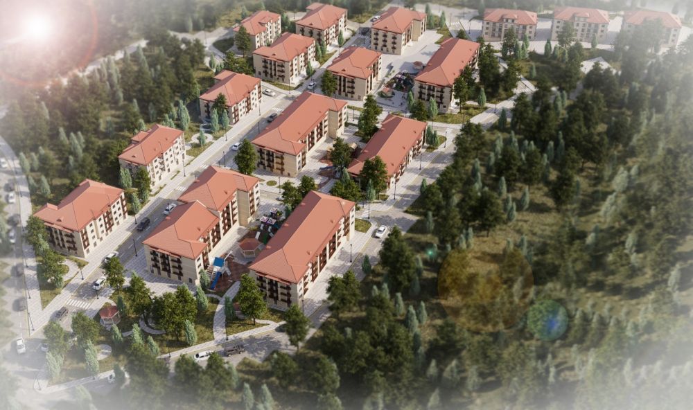 Şuşa şəhərində D-5 massivində 4 mərtəbəli yaşayış binaları